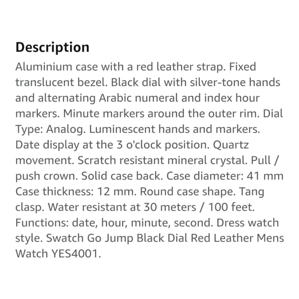 SWATCH GO JUMP X-lite Aluminum Red Perforated Leather Watch -Brand New - Picture 4 of 5
